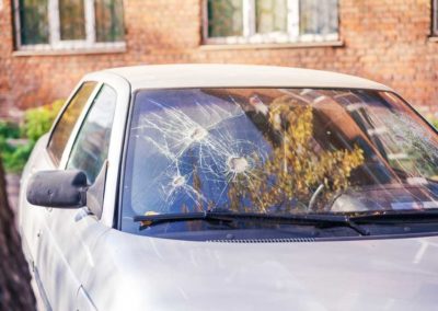 broken car windshield