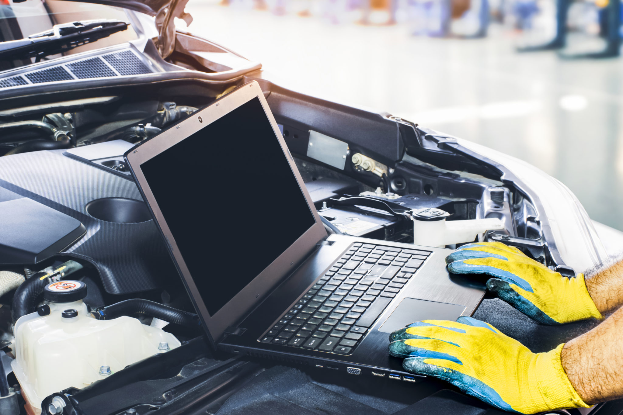 Tuning a car with laptop